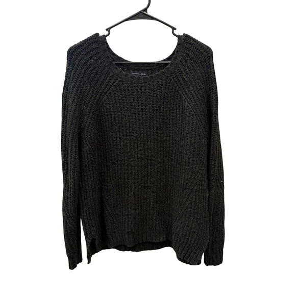 American Eagle Outfitters Sweaters - American Eagle Ahh-mazingly Soft Charcoal Grey Ribbed Knit Sweater Large L